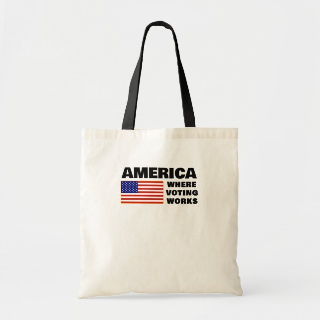 Bolsa Tote America, Where Voting Works Tote (Frente)