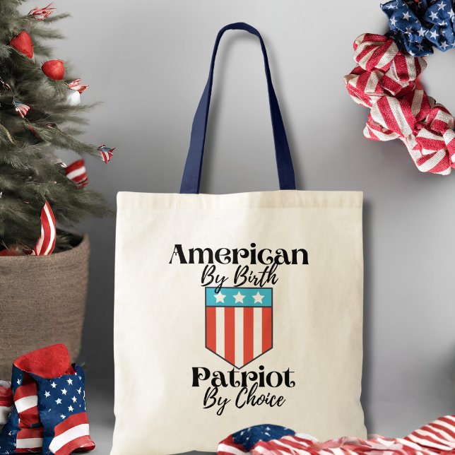 Bolsa Tote American By Birot Patriot By Choice Retro (American By Birth Patriot By Choice Retro Tote Bag)