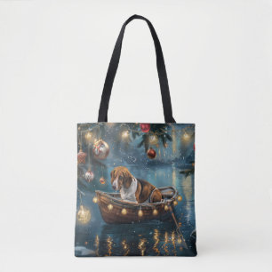 Bolsa Tote American English Foxhound Christmas Fesyage Voyage