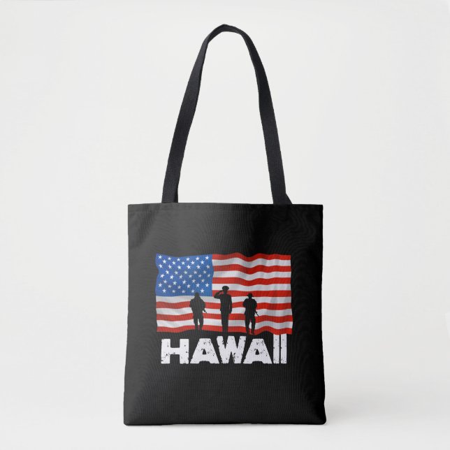 Bolsa Tote American Flag Hawaii (Frente)