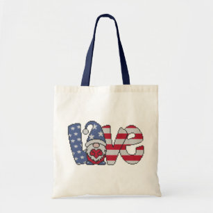 Bolsa Tote American Love Gnomo Tote Bag