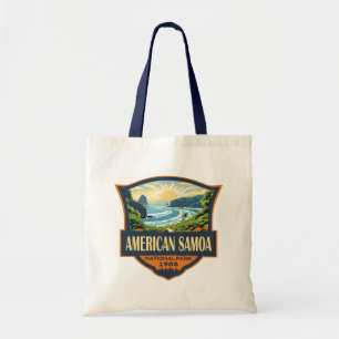 Bolsa Tote American Samoa National Park Illustration Retro