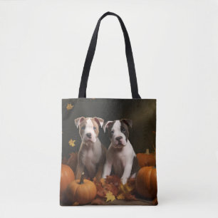 Bolsa Tote American Staffordshire Puppy Autumn Delight