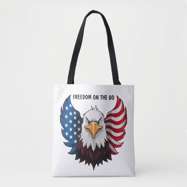 Bolsa Tote American USA Eagle Flag (Frente)