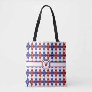 Bolsa Tote Americana Argyle All-Over-Impressão