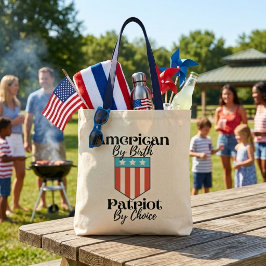 Bolsa Tote Americano de Nascimento Patriota por Escolha Retro