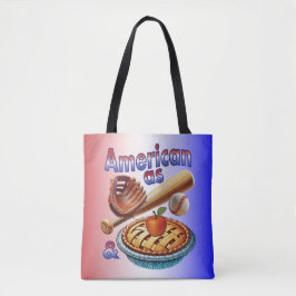 Bolsa Tote Americano divertido como Beball e Apple Pie