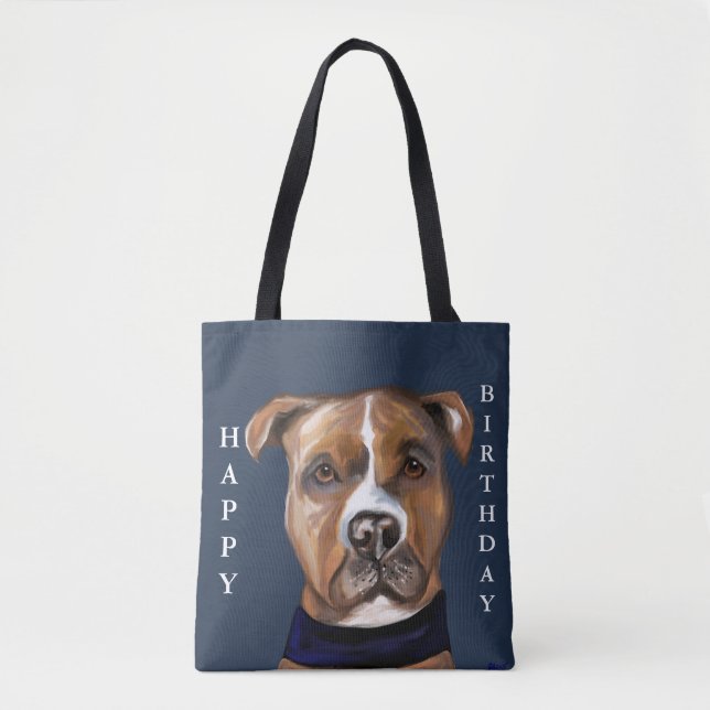 BOLSA TOTE AMERICANO STAFFORDSHIRE TERRIER (Frente)