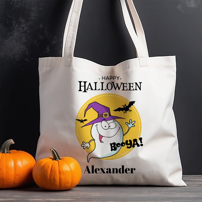 Bolsa Tote Amigo Fantasma Personalizado Halloween (Criador carregado)