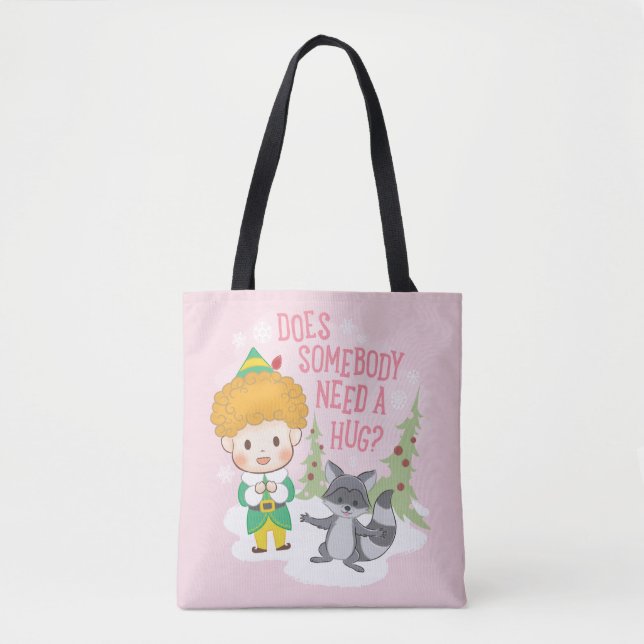 Bolsa Tote Amigo, o Elf, alguém precisa de um abraço? (Frente)