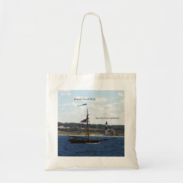 Bolsa Tote Amigos, boa vontade e grande sable Light tot bag (Frente)