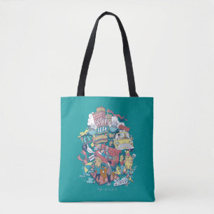 Bolsa Tote AMIGOS™   Colagem de Cartoons