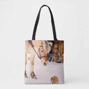 Bolsa Tote Amigos de cavalos e coelhos