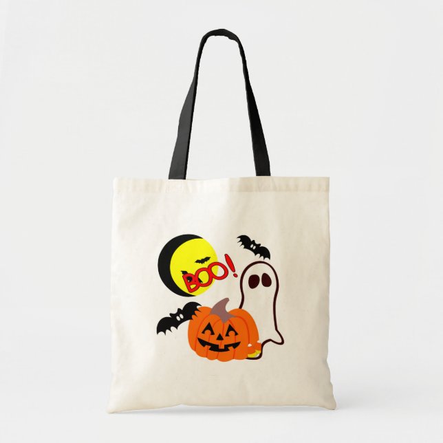 Bolsa Tote Amigos do fantasma do Dia das Bruxas (Frente)