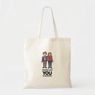 Bolsa Tote Amigos Do Trabalho - Homem E Mulher Clássica