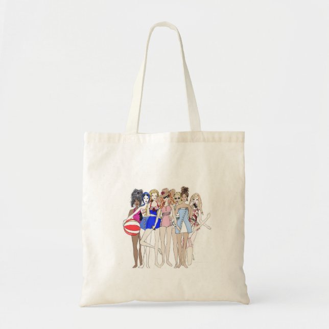 Bolsa Tote Amigos em um partido da praia (Frente)