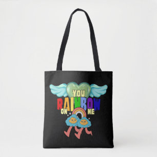 Bolsa Tote Amigos gêmeos do arco-íris fofo Mikitiez cupid