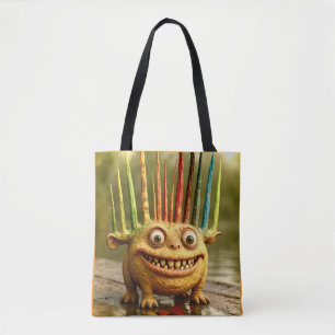 Bolsa Tote Amigos Ímpar - Canvas Monstro do Rainbow Spikes