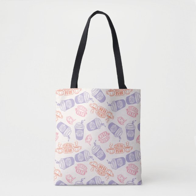 Bolsa Tote AMIGOS™ | Padrão de Perk Central Pastel (Frente)