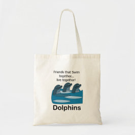 Bolsa Tote Amizade de Animais Aquáticos Golfinhos