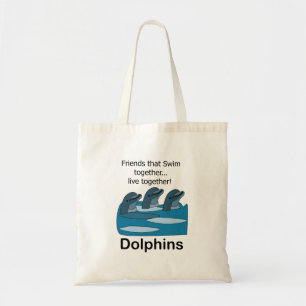 Bolsa Tote Amizade de Animais Aquáticos Golfinhos