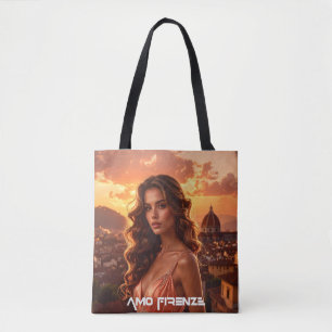 BOLSA TOTE AMO FIRENZE - EU AMO FLORENCE - ITÁLIA