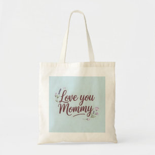 Bolsa Tote Amo-Te, Mamãe, Escuro Elegante
