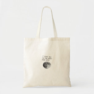 Bolsa Tote Amo Você Até a Lua e de Volta Arte Estética Modern