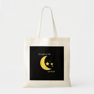 Bolsa Tote Amo Você Até a Lua e de Volta Estética Minimalista