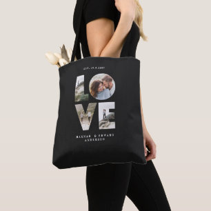 Bolsa Tote Amor 4 foto simples presente personalizado moderno