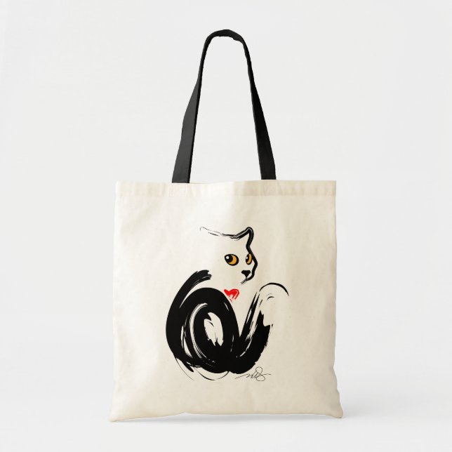 Bolsa Tote Amor a Gato Negro (Frente)