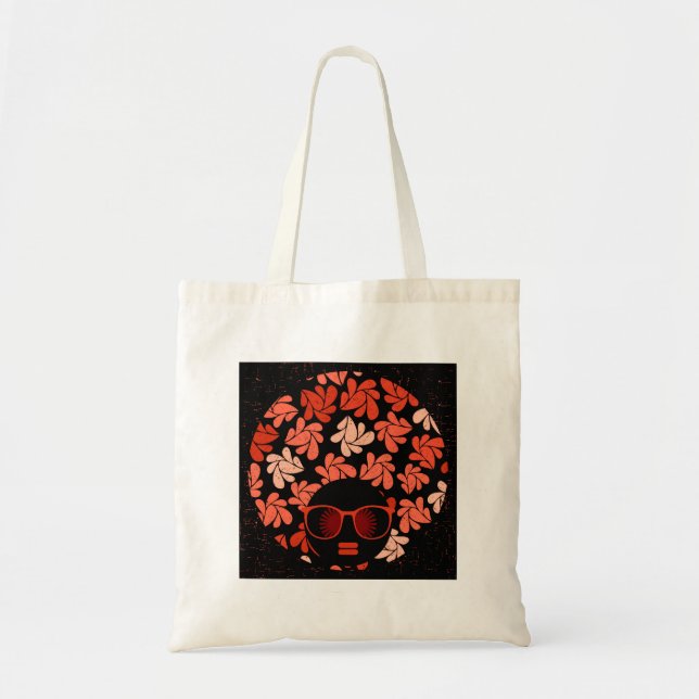 Bolsa Tote Amor Afro Vermelho Coral Almofada (Frente)
