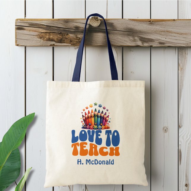 Bolsa Tote Amor ao Ensino Personalizado (Criador carregado)