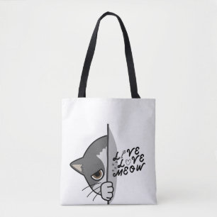 Bolsa Tote amor ao meu amante design #catlover #catlife #cat