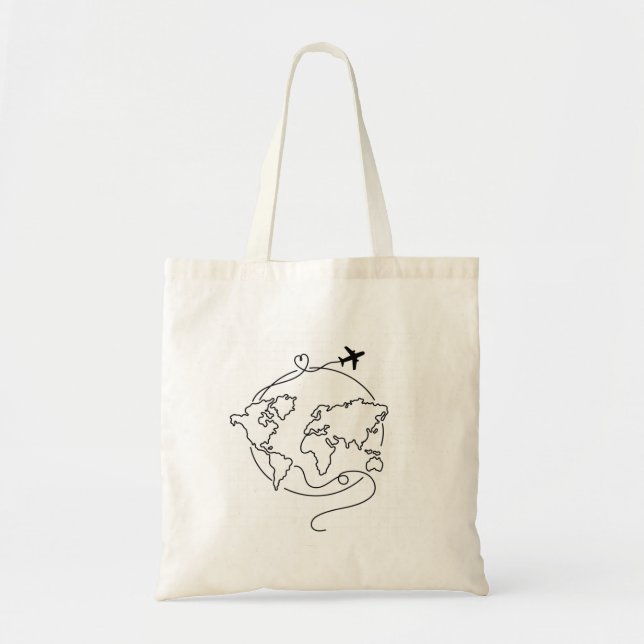 Bolsa Tote 🌍 amor ao redor do mundo ✈️ (Frente)