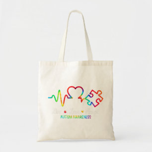 Bolsa Tote Amor ao Vivo Aceita Autismo Sensibilização Mês Cam