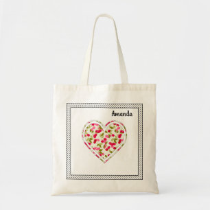 Bolsa Tote Amor, bagas, cereja
