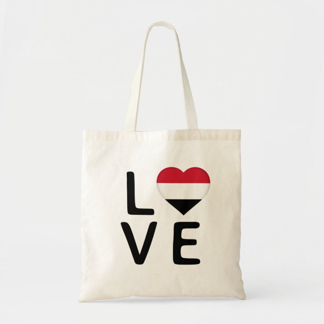 Bolsa Tote Amor - Bandeira do Iêmen (Frente)