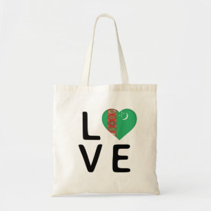 Bolsa Tote Amor - Bandeira do Turquemenistão