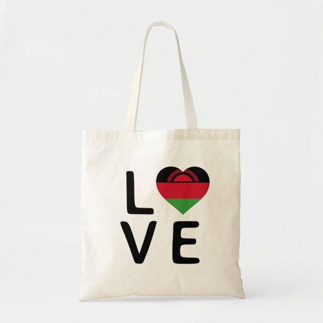 Bolsa Tote Amor - Bandeira Malawi (Frente)