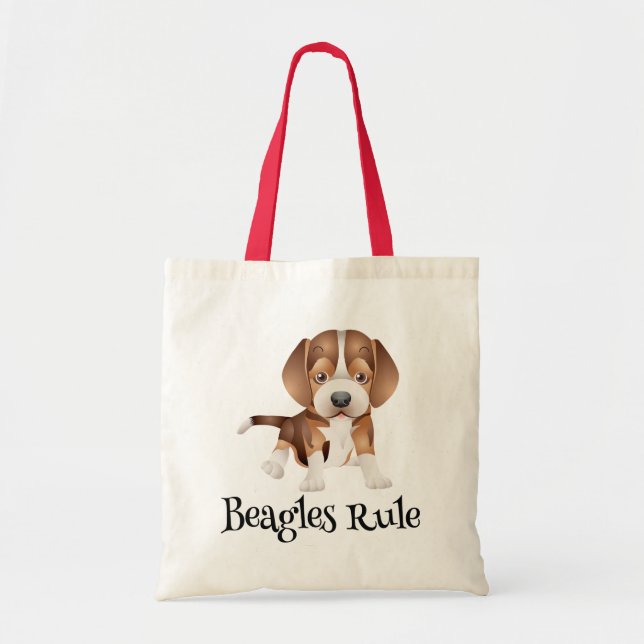 Bolsa Tote Amor Beagle Dog Canvas Totebag (Frente)