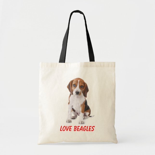 Bolsa Tote Amor Beagles Canvas Cachorro (Frente)