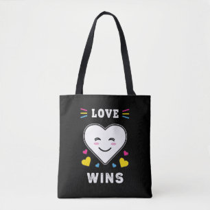 Bolsa Tote Amor Cardíaco ganha Orgulho Pansexual LGBTQ