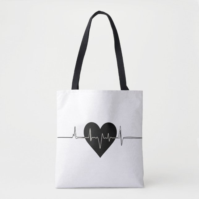 Bolsa Tote Amor com Pulso Negro (Frente)