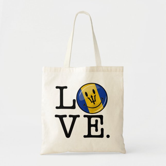 Bolsa Tote Amor da ilha de Barbados (Frente)