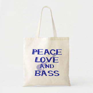 Bolsa Tote amor da paz e guitarra azul de w do bernice do