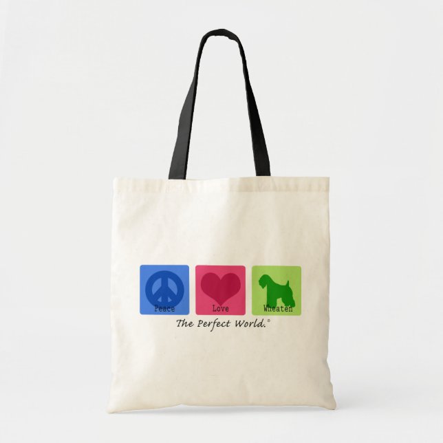 Bolsa Tote Amor da paz Wheaten (Frente)