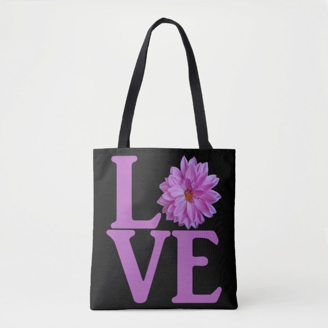 Bolsa Tote Amor Dahlia Lavanda Clássico (Frente)