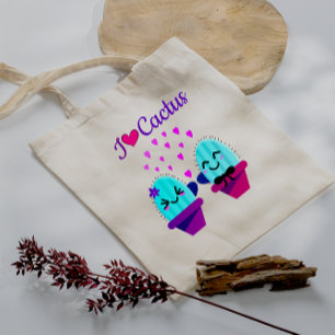Bolsa Tote amor de cacto kawaii