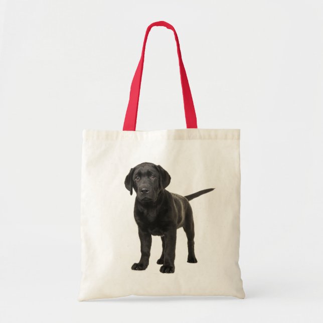 Bolsa Tote Amor de Cão Negro Labrador (Frente)
